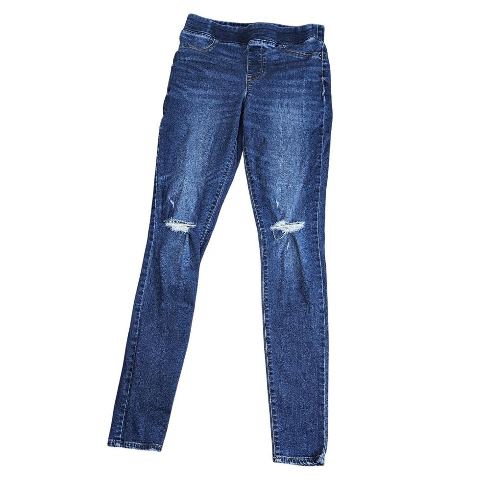 Old Navy Rockstar Jeggings Womens 6 Tall Blue Distressed Stretch Denim Pants